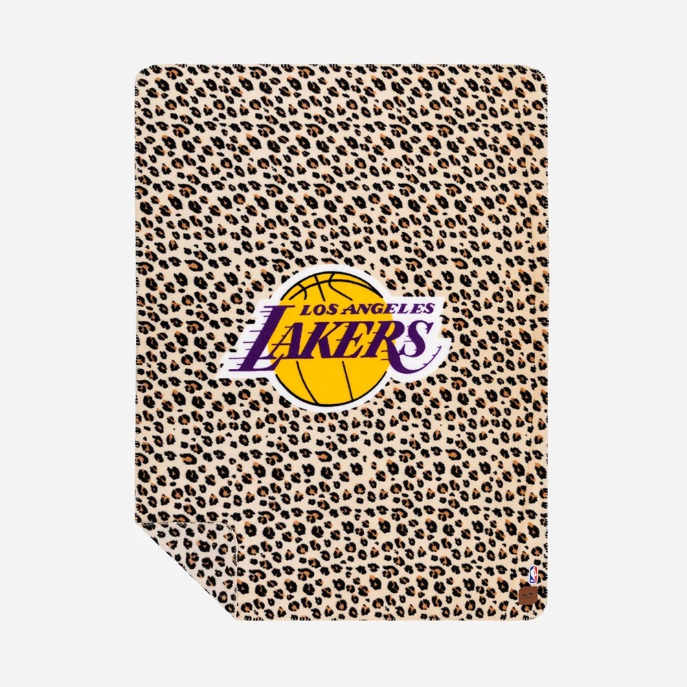 NWT Los Angeles Lakers Fleece Cheetah Blanket Slowtide NBA